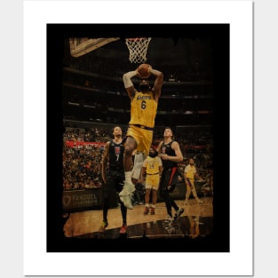 Dunk Lebron James Vintage Posters and Art